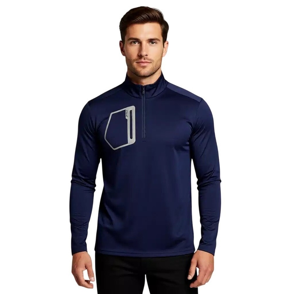 RLX Ralph Lauren Mens Navy‎ Quarter Zip Performance Pullover Golf Shirt XL NWT